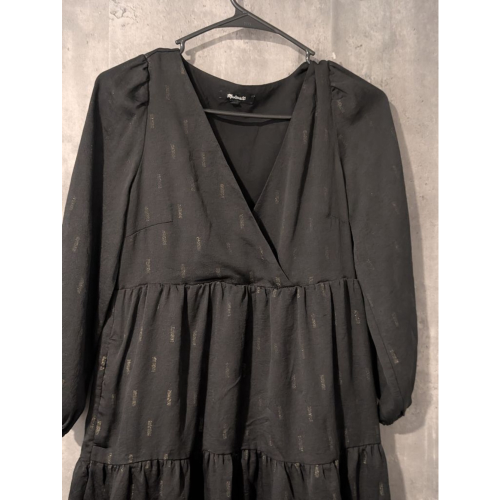 Women's Madewell Dress Size XS Black Gold - Picture 3 of 6